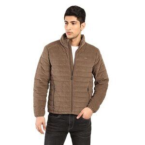 LEVI'S Men's Solid Long Sleeves Puffer Jacket Size XL In Brown